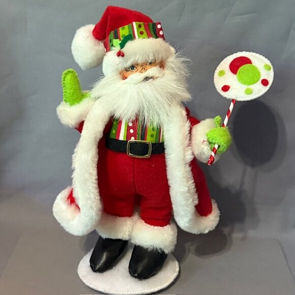 Vintage Annalee Doll Santa Lollipop Claus Creepy Toy Figure Gift Christmas Nick - Picture 1 of 4